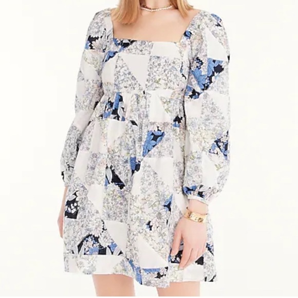 J. Crew Dresses & Skirts - J. Crew squareneck cotton voile dress in patchwork floral